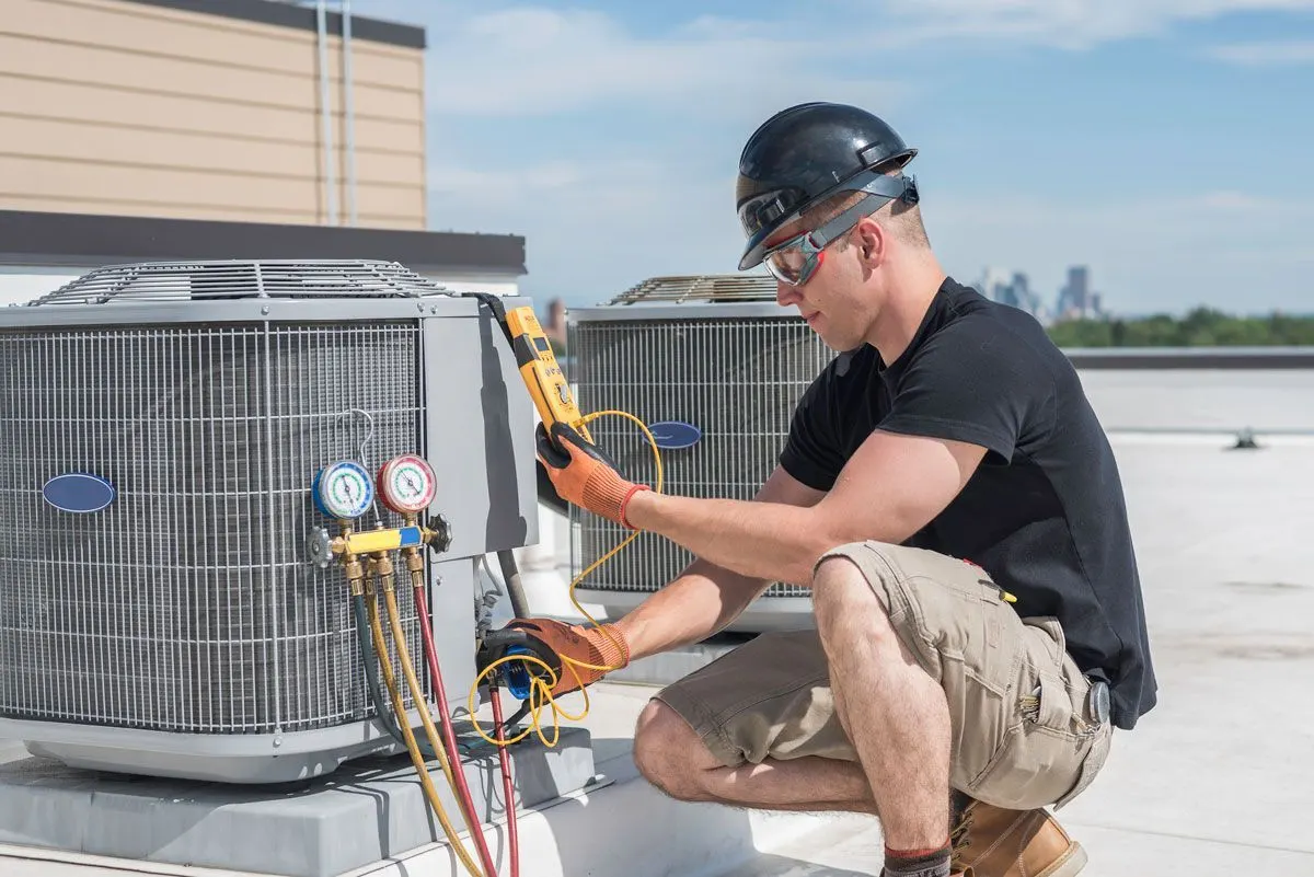 Smith Heating technician on a service call — Smith Heating service in Du Quoin, IL